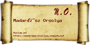 Madarász Orsolya névjegykártya