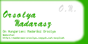 orsolya madarasz business card