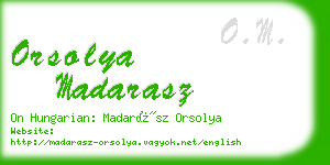 orsolya madarasz business card